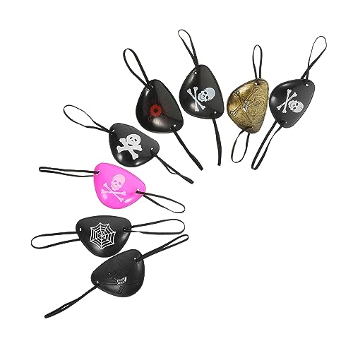 Lurrose 8個 サイクロプスアイマスク 黒いフェルトのアイパッチ ハロウィーンの子供用アイパッチ halloween eye mask 面白い片眼パッチ キッズアイパッチ プラスチック