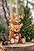 Steiff 045172 Soft Cuddly Friends Phil Eichhörnchen 20cm, rotbraun sitzend, Glazed Ginger