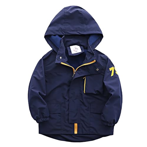 ABALACOCO Boys Winter Warm Coats Outwear Fleece Jacket Fashion Top Casual Hooded Fleece Windproof Wear