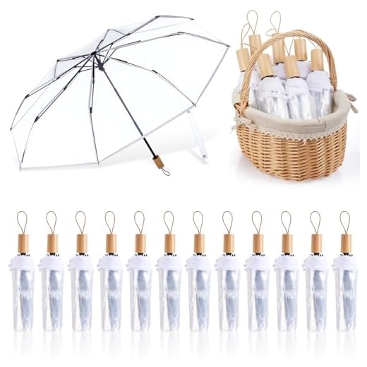 Best umbrella color for wedding pics Sanwuta Automatic Clear Folding Umbrellas