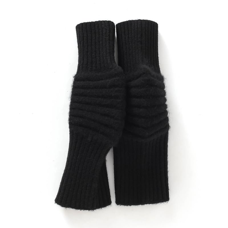 100% cashmere leg warmers (4 colors, even size) (Black)