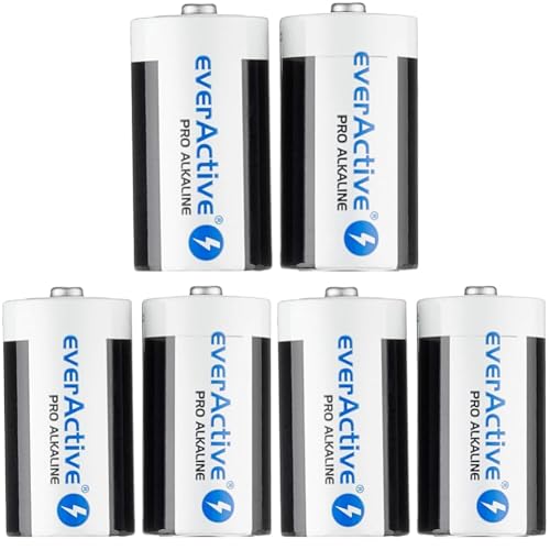 everActive C Pilas alcalinas para bebé LR14 R14 1,5 V, máxima Potencia, 10 años de Vida útil, 2 Unidades – 1 blíster LR14/C 2 Unidades/1 blíster (Paquete de 3)