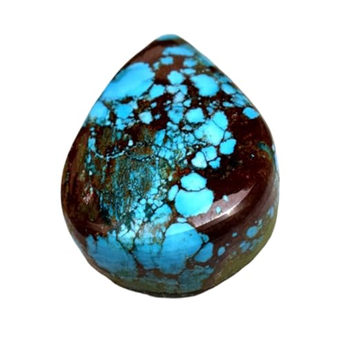 Cabochon en turquoise naturelle poire pour bague et fabrication de collier en gemme DIY