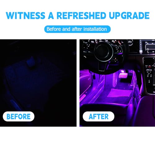 Luces LED coche interior con puerto USB y luz rosa universal 5