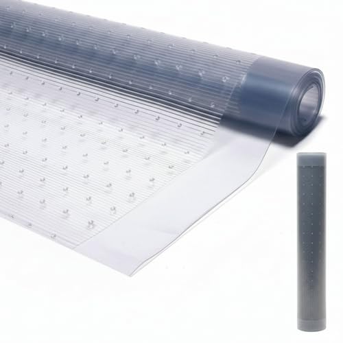 Milena Heavy Duty Vinyl Carpet Protector & Clear Plastic Floor Runner Mat Roll Waterproof Crystal Clear Transparent Guard for Home Office Hallway Kitchen & Stairs 27 Width PVC Sheet (1 Meter)