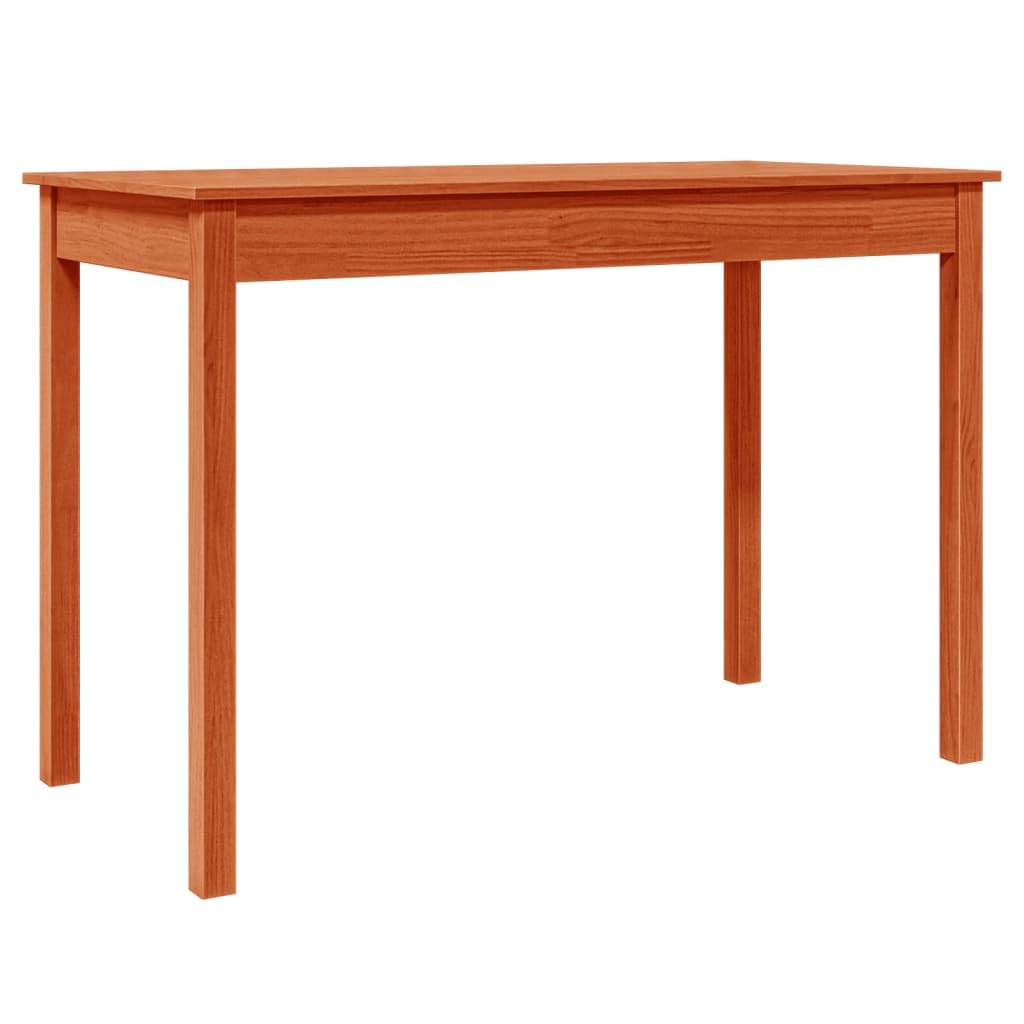 Table à manger en pin massif marron ciré 110x55x75 cm rustique