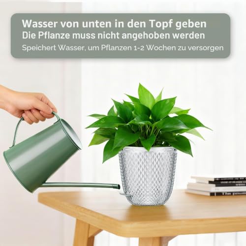 QCQHDU Selbstbewässernde Hängetöpfe, 2 Stück, 18,3 cm, hängende Pflanzgefäße für Pflanzen im Innen- und Außenbereich… – Ansicht 4