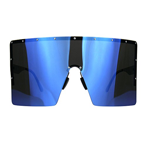 Polarized Mirror Lens Visor Shield Sunglasses Oversized Sun Cover Shades UV 400
