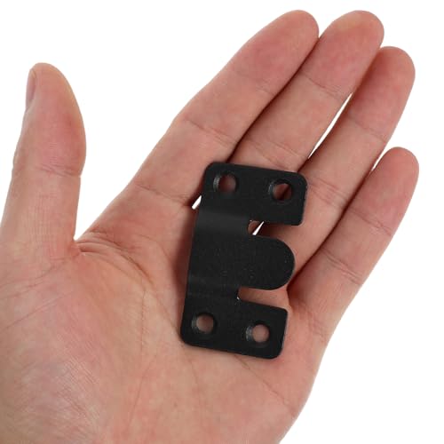 Image of TEHAUX Stainless Steel Interlocking Picture Frame Hanger Heavy Duty Flush Mount Brackets with Screws for Wall Art Display Reliable Furniture Connector for Headboards and Couches Black