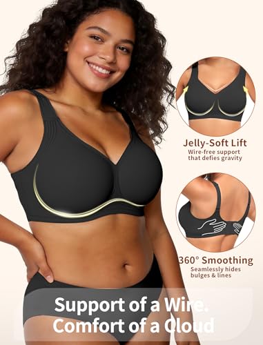 Image of Jelly Push Up Bra for Women Wireless Comfortable Seamless Full Coverage Bra