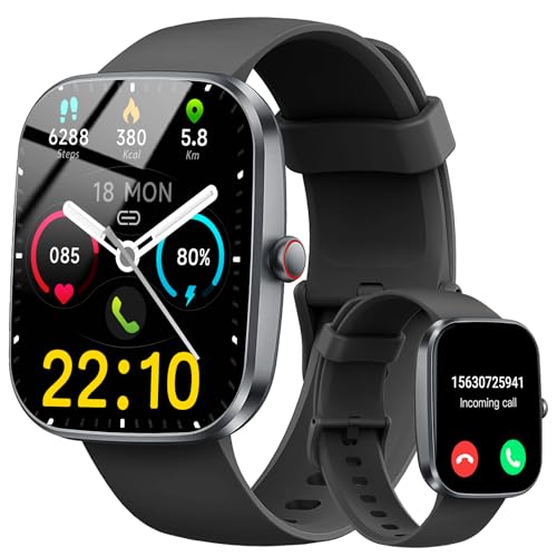 Reloj Inteligente Hombre Mujer, 2026 Smartwatch con Llamadas Bluetooth, Podómetro/Pulsómetro/SpO2/Monitor de Sueño, IP68 Pulsera Actividad con 100+ Modos Deportivos, Smart Watch para Android iOS