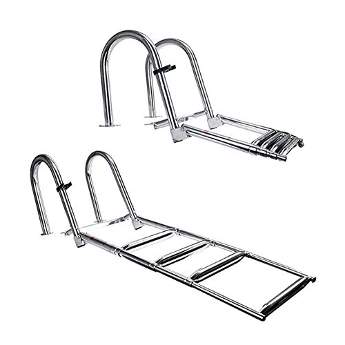Escalera de seguridad plegable para embarcación con 4 peldaños miniatura 5