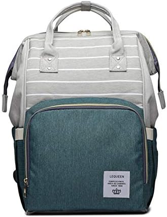 Baby Diaper Bag Fashion Mummy Maternity Nappy Bag Large Capacity Baby Bag Bolsa Maternidade Designer Nursing a Bag for Mother (Green)