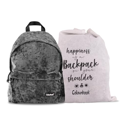 Colourbook Zaino Casual Elegance, 41 x 31 x 16, 23 Litri (Velar, Grigio)