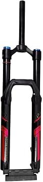 Downhill Bike Air Fork 26 27.5 29 Inch DH Mountain Bike Suspension Fork Travel 165mm Straight Front Fork Thru Axle Damping AdjustableRed,27.5