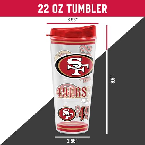 Image of Rico Industries NFL Football San Francisco 49ers Double Wall 20oz Tritan Tumbler