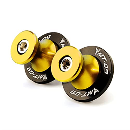 Bobines de bras oscillant 6mm or avec logo pour Yamaha MT09 et MT-09 SP 2017 a 2022