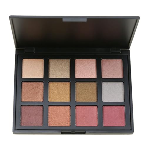 BKSYOFU Plato de maquillaje de Color mate nacarado, maquillaje ahumado, Color tierra, plato de sombra de ojos de 12 colores