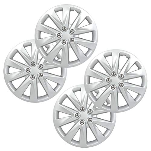 AUTOMUTO (Set of 4 Hub Caps for 16in Wheels Rim Cover - Hubcaps 16 inch Snap On Wheel Covers For Ford F-150 F-250 Super Duty, Focus, Freestar