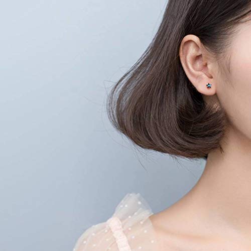 Boucles d'oreilles étoiles de mer argent S925 style coréen asymétrique d'exception - 5