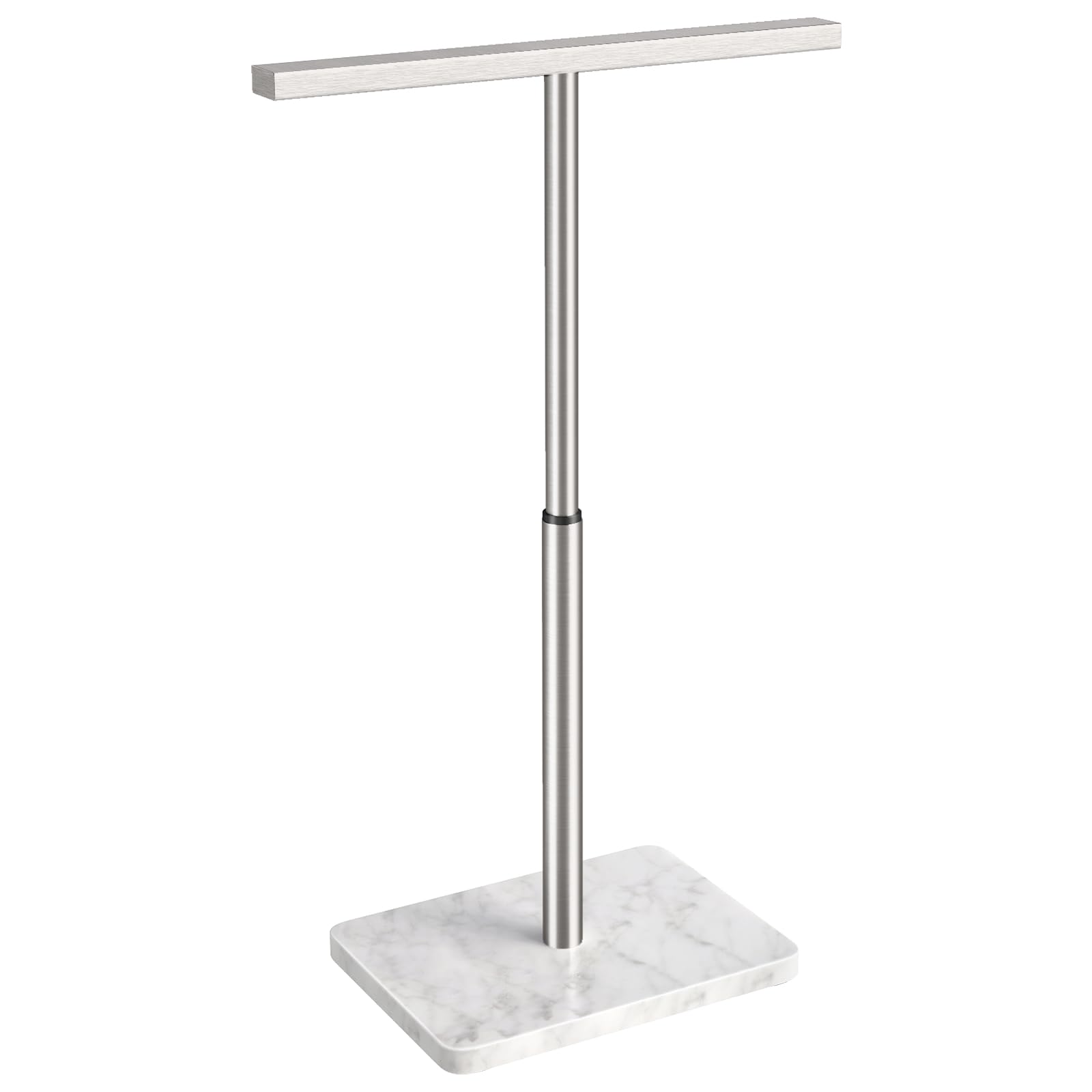 Hand Towel Holder Stand, T-Shape Adjustable 9.06"-17.68", Brushed Nickel