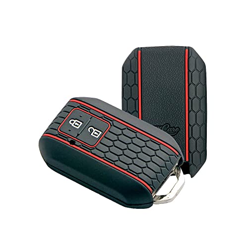 Image of Keycare Silicone Key Cover Compatible for Glanza, Urban Cruiser Taisor, Rumion, Urban Cruiser Hyryder 2 Button Smart Key (Black)