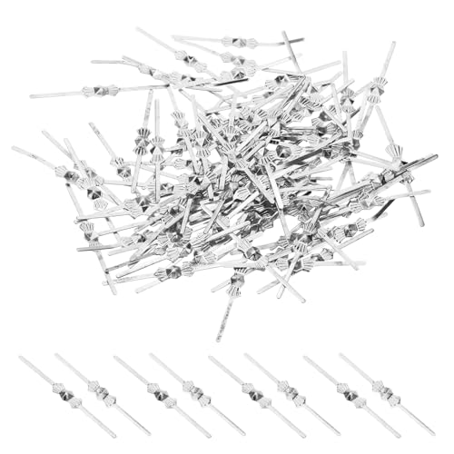 PATIKIL 30mm/1.18' Clips para Lámparas de Araña, 300 unidades de Conectores de Cobre para Fijar Piezas de Cristal, Repuestos para Lámparas de Araña, Dorado