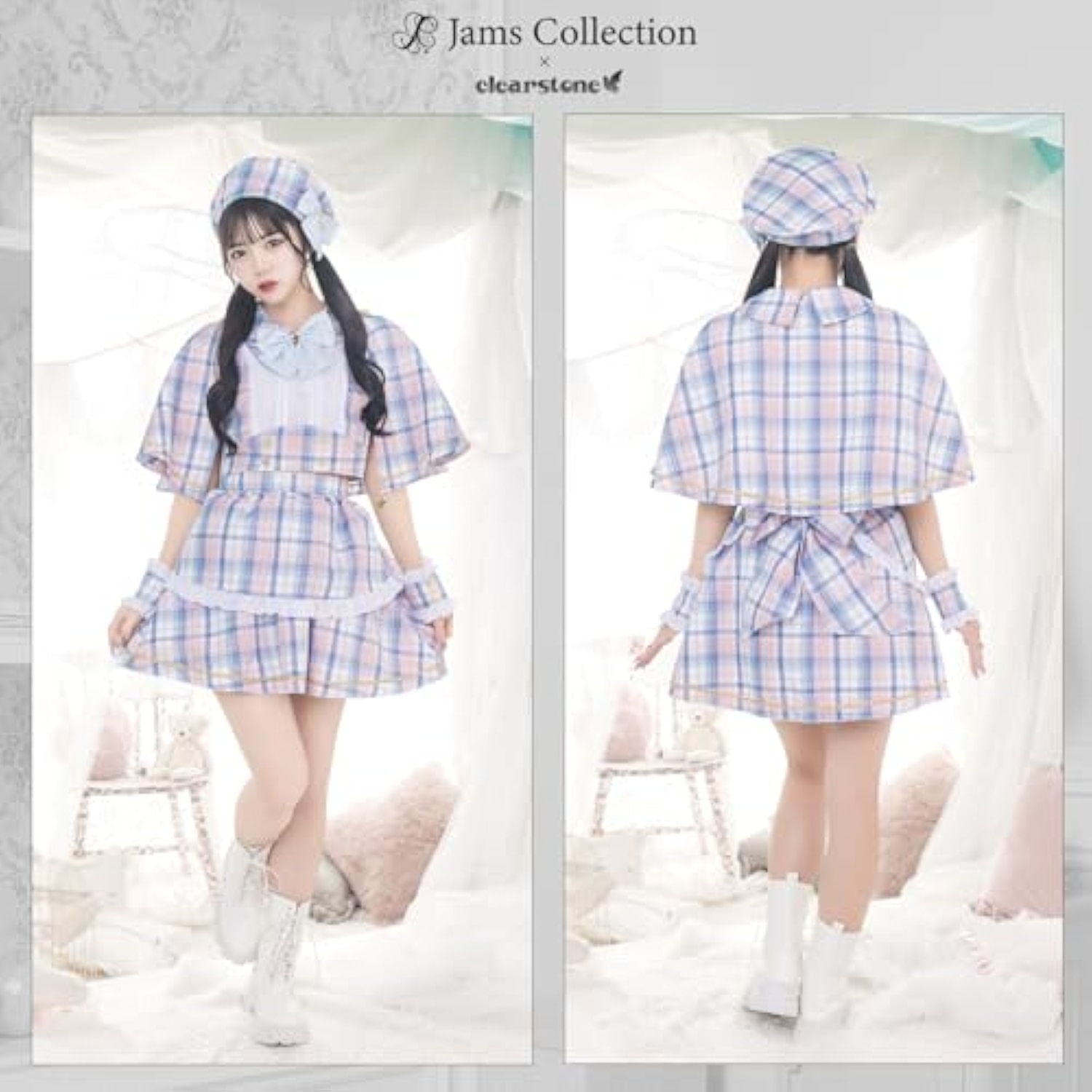 クリアストーン(Clearstone) リリカルパレット コスプレ ハロウィン マジカルケープメイド レディース ブルー 詳細画像3