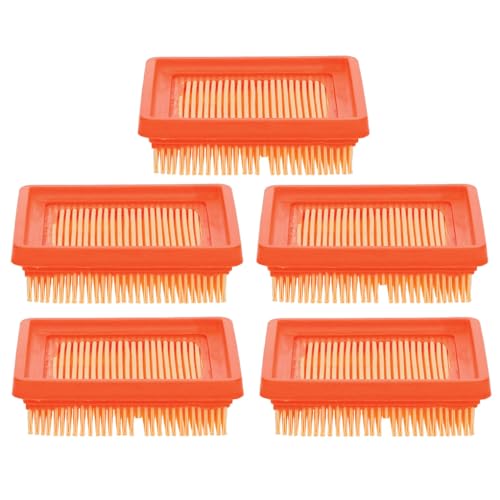 Dylawnio 4180 141 0300 Air Filter 5 Pack for Stih-l KM91R KM131 FS89 FS91 FS111 FS131 FS311 FC96 String Trimmer Replace 4180-141-0300 41801410300
