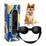 NVTED Foldable Dog Goggles, Dog Sunglasses UV Protection Wind Protection Dust Protection Fog Protection Pet Glasses Eye Wear Protection with Adjustable Strap
