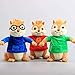 Produktbild N\A 23 cm 3 Stück Filmspielzeug Alvin Und Die Chipmunks Plüschpuppen, Süße Chipmunks Gefüllte Spielzeuge Für Kinder Geburtstagsgeschenk 23 cm * 3 3St