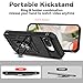 for Google Pixel 9A Case with Slide Camera Cover HD Screen Protector [Military Grade 16ft. Drop Tested] Magnetic Ring Holder Kickstand Protective Phone Case for Google Pixel 9A 2025, Black