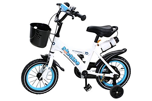 Actionbikes Kinderfahrrad Donaldo - 12 Zoll - V-Break Bremse - Stützräder - Luftbereifung - Ab 2-5 Jahren - Jungen & Mädchen - Kinder Fahrrad - Laufrad - BMX - Kinderrad (Donaldo 12 Zoll)