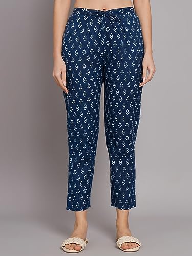 Image of Women's Cotton Regular Fit V Neck Printed Top with Trouser Co-ords Set with Fashion & Elegant Design (1 Top 1 Pant 1 Belt)