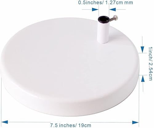 Vista 2 de Base de la lámpara de escritorio: soporte de montaje redondo de 7.5 pulgadas para lámparas de escritorio, lupa con luz, soporte de escritorio