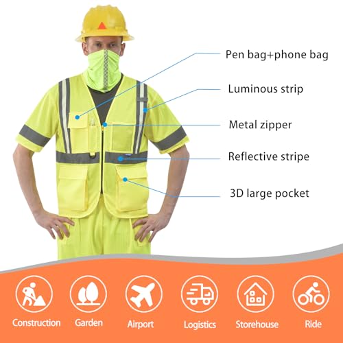 Image of X SMALL High vis glow Reflective Luminous safety Vest ANSI Class 3
