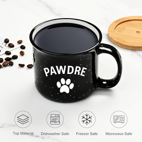 Taza Dog Dad Fathers Day 15 Oz Porcelana Negra miniatura 6