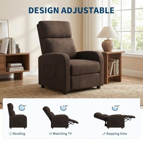 Sillón Recliner Plegable Marrón miniatura 5