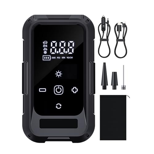 Compresor de Aire Portátil - Inflador De Neumáticos Sin Cable,Apagado Automático Pantalla Digital para Vehículo Hogar Garaje Moto Uso Diario