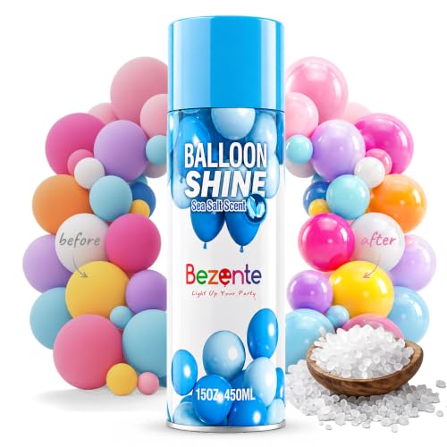 Image of Bezente Sea Salt Scent Balloon Shine Spray 15oz High-Gloss for Parties