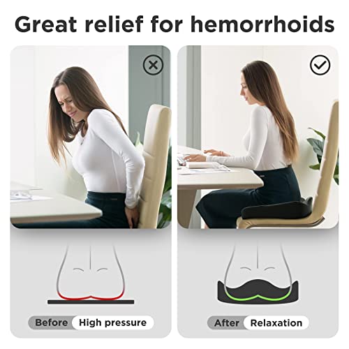 Coccyx Seat Cushion For Car Seat Driver, Tailbone Pain Relief, Hemorrhoid Pain Relief, Seat Cushion For Short People, Pressure Relief Seat Cushion, Butt Pillow, Wheelchair, Chair #TOP2