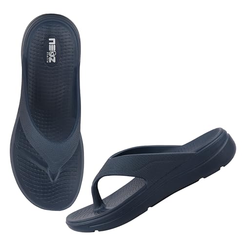 Image of NEOZ Extra Soft Men's Slippers with Cushion FootBed for Adult | Comfortable & Light Weight | Stylish & Anti-Skid | Waterproof & Regular Flip Flops for Gents /Boys