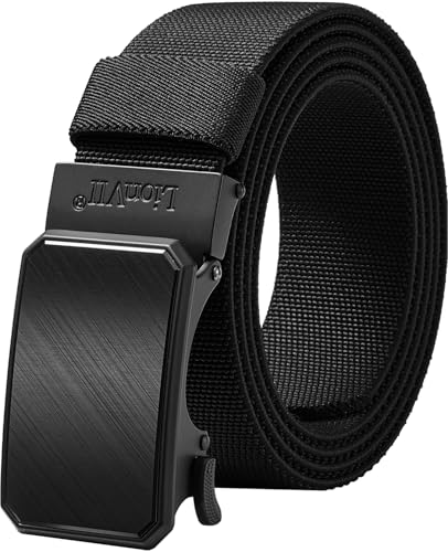 LionVII Mens Belt Ratchet Elastic, Stretch Belt for Work with Automatic Buckle for Men,1 3/8