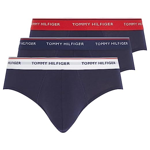 Tommy Hilfiger 3p Brief 1u87903766 Slips, Multicolor (Multi / Peacoat), S Hombre
