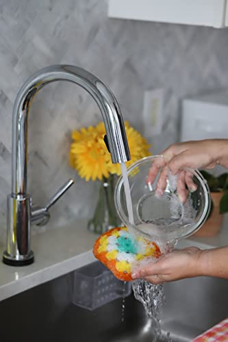 (3 Pack) Lion Brand Yarn Stitch Soak Scrub Nylon Yarn for Crafts, Poppy Red