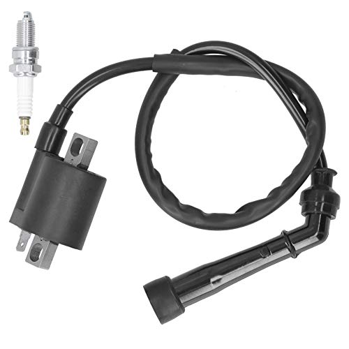 Aramox Kit de bobina de encendido + bujía, cables de bobina de encendido de bujía, accesorio de repuesto para vehículo, apto para Grizzly 660 / 660R