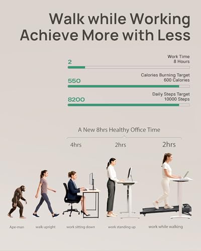 Image of UREVO Auto Incline Walking Pad with AI App, Brushless Quiet Motorized Treadmill for Apartments, 9% Power Incline Standing Desk Treadmill, 12-Point Shock Absorption & Immersive Hiking