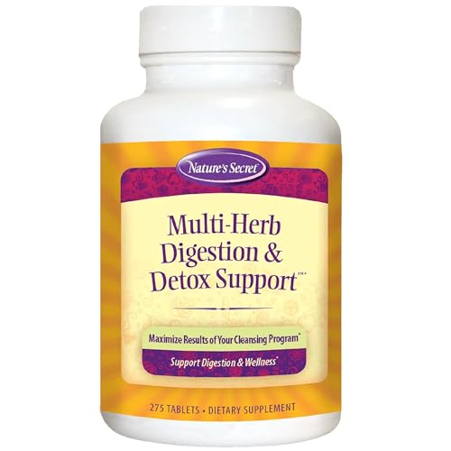 Nature's Secret Multi Herb Digestion and Detox Support Economy Diet Supplement, 275 Count