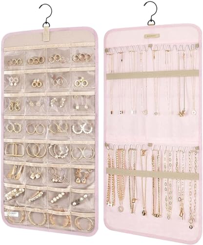 Reviews de Organizadores de joyas - 5 favoritos. 42 Organizador De Joyas Colgante De Doble Cara, Enrollador De Joyas De Viaje, Joyero De Doble Cara Con Ganchos Giratorios Para Collares, Pendientes, Anillos, Broches, Etc. En Puertas...
