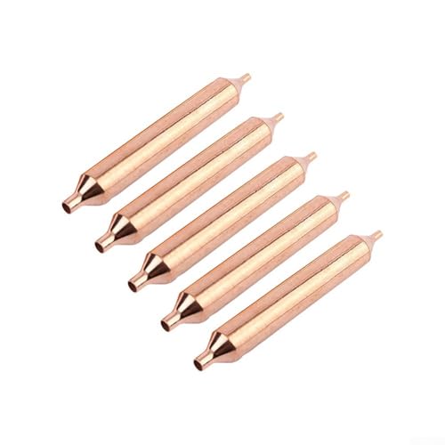 Refrigeration Hoses System Filter Dryer for - 5 Pack Copper Drier with Molecular Sieve, for Refrigerator and Air Conditioning Maintenance(A)